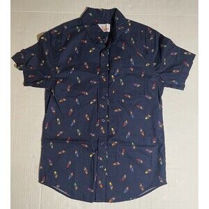 Small Rainbow Ice Cream Button Down Shirt Men's Cotton Multicolor Pattern